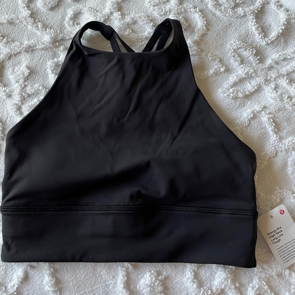 Lululemon Energy Bra High Neck Long Line Tough sz 6